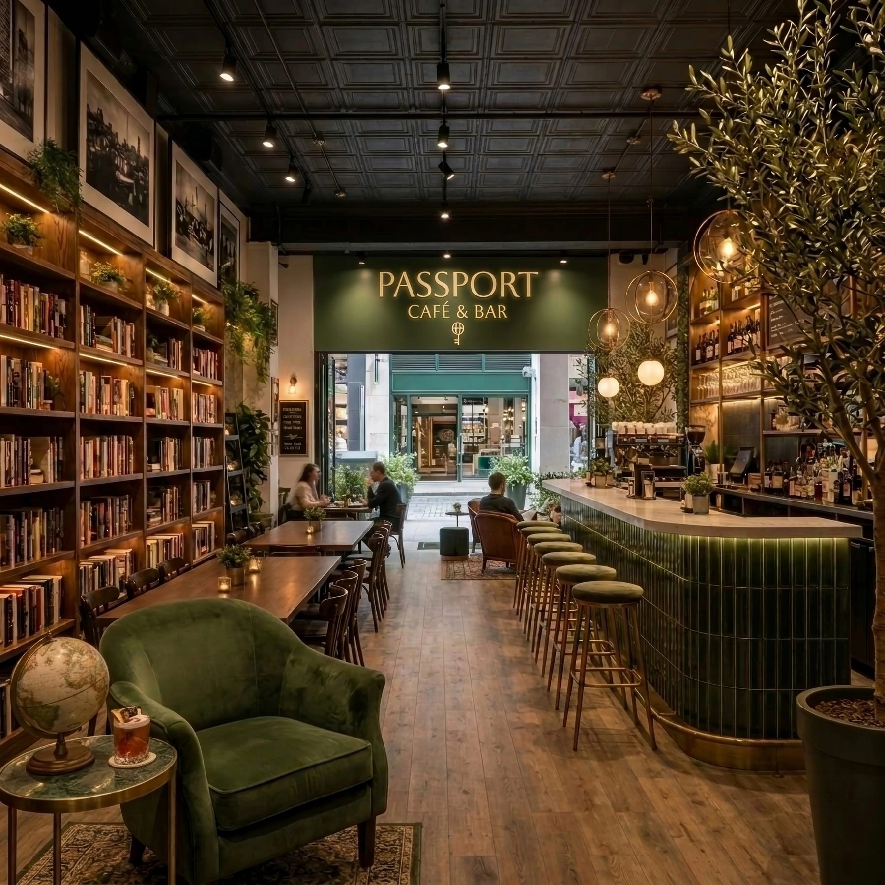 Dining room at Passport Café & Bar